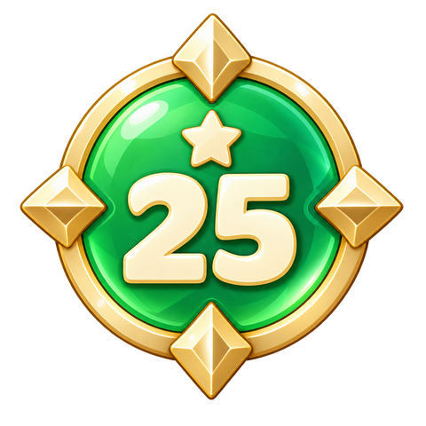 Explorer, 25 levels badge